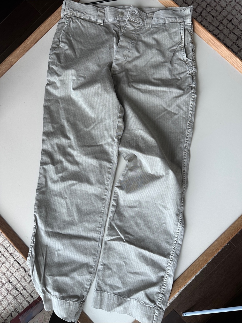SKU Men's Light Sage/beige  Casual Cotton Pants